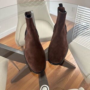 Aquatalia Dark Brown Suede Men's Boots